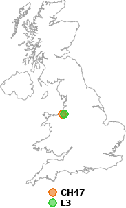 map showing distance between CH47 and L3