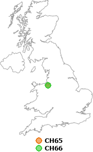 map showing distance between CH65 and CH66