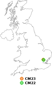 map showing distance between CM23 and CM22