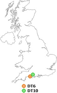 map showing distance between DT6 and DT10