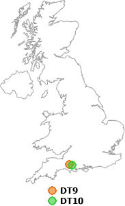 map showing distance between DT9 and DT10