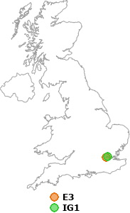 map showing distance between E3 and IG1