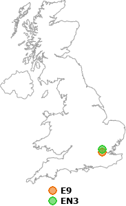map showing distance between E9 and EN3