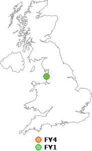 map showing distance between FY4 and FY1