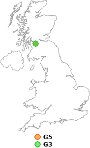 map showing distance between G5 and G3