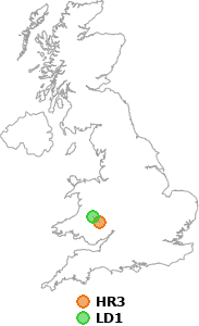 map showing distance between HR3 and LD1