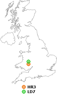 map showing distance between HR3 and LD7