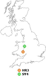 map showing distance between HR3 and SY4