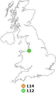 map showing distance between L14 and L12