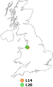 map showing distance between L14 and L20