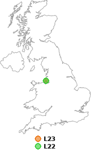 map showing distance between L23 and L22