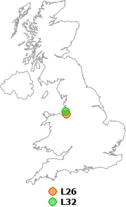 map showing distance between L26 and L32
