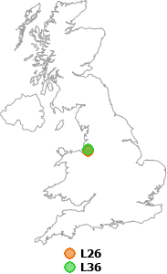 map showing distance between L26 and L36