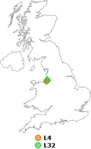 map showing distance between L4 and L32