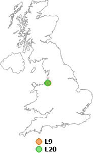 map showing distance between L9 and L20