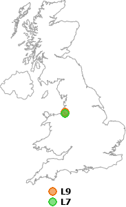 map showing distance between L9 and L7
