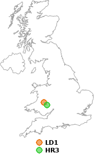 map showing distance between LD1 and HR3