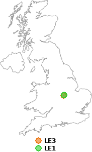 map showing distance between LE3 and LE1