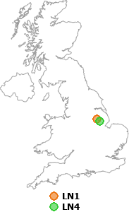 map showing distance between LN1 and LN4