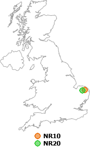 map showing distance between NR10 and NR20