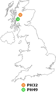 map showing distance between PH32 and PH49