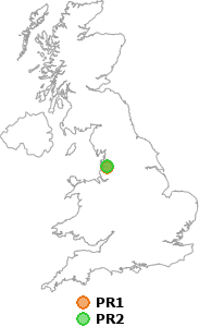 map showing distance between PR1 and PR2