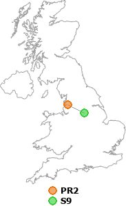 map showing distance between PR2 and S9