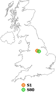 map showing distance between S1 and S80