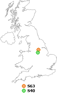 map showing distance between S63 and S40