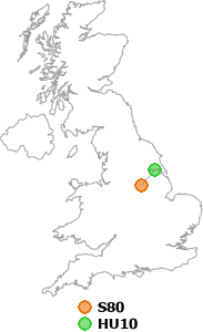 map showing distance between S80 and HU10