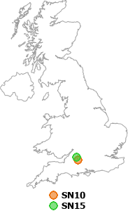 map showing distance between SN10 and SN15