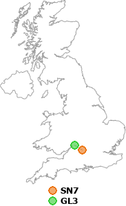 map showing distance between SN7 and GL3