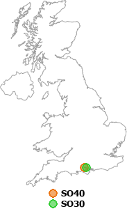 map showing distance between SO40 and SO30