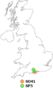 map showing distance between SO41 and SP5