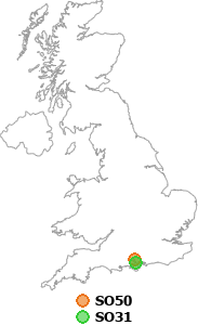 map showing distance between SO50 and SO31