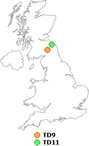 map showing distance between TD9 and TD11