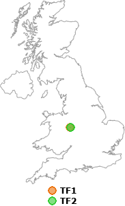 map showing distance between TF1 and TF2