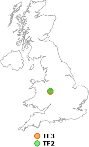 map showing distance between TF3 and TF2