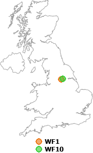 map showing distance between WF1 and WF10