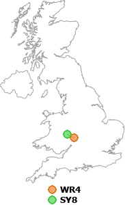 map showing distance between WR4 and SY8