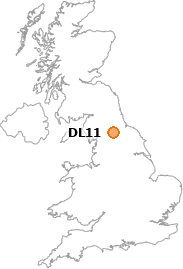 map showing location of DL11