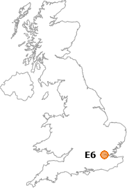 map showing location of E6