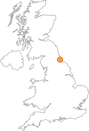 map showing location of Easington Colliery, County Durham