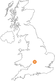 map showing location of Ebrington, Gloucestershire