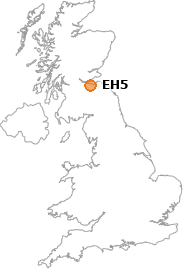 map showing location of EH5