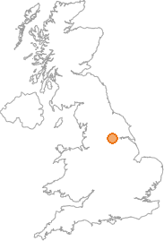 map showing location of Ferrybridge, West Yorkshire