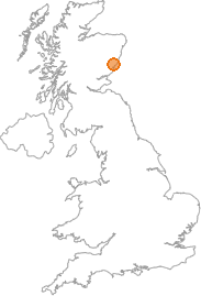 map showing location of Feus of Caldhame, Aberdeenshire