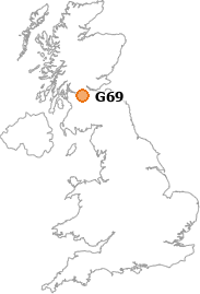 map showing location of G69