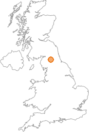map showing location of Garrigill, Cumbria