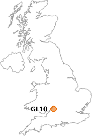 map showing location of GL10
